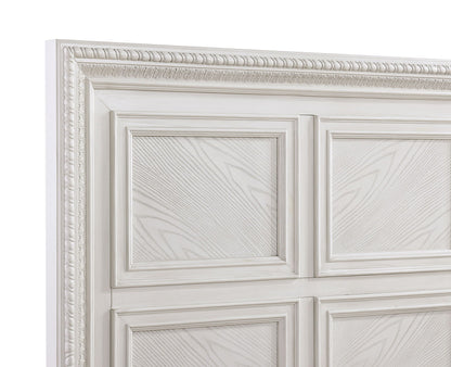 Alexandria - Queen Panel Bed- White Crown Mark