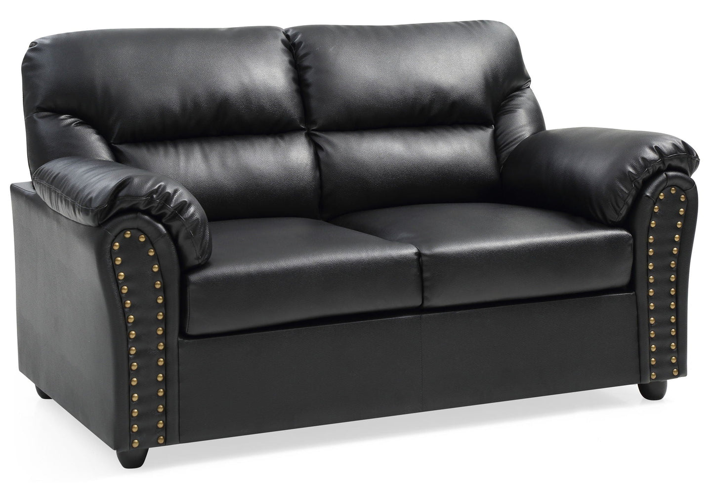 Chic Padded Love Seat For Modern Living - Black Glory Furniture