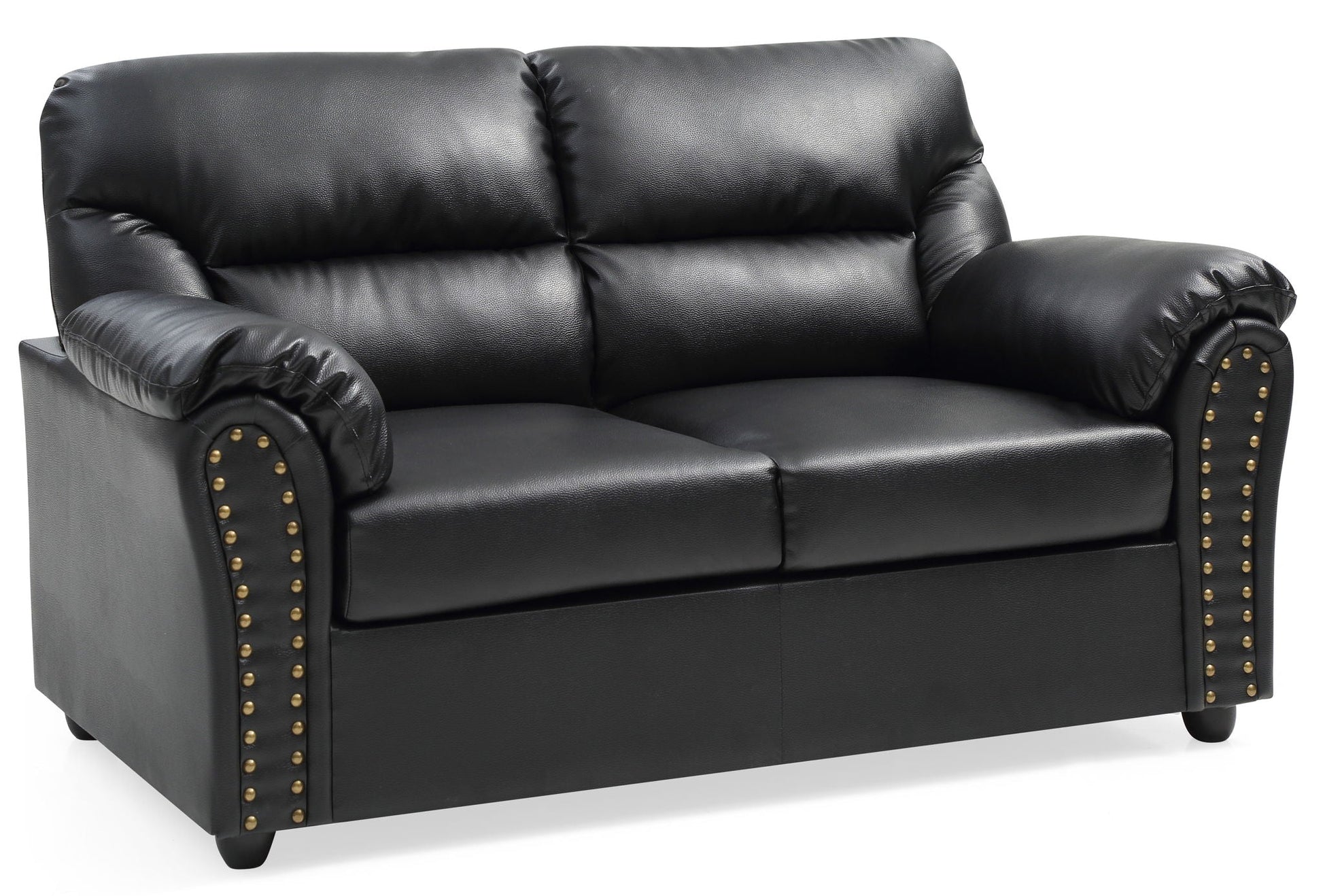 Chic Padded Love Seat For Modern Living - Black Glory Furniture