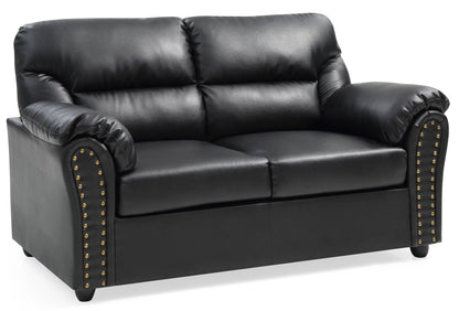 Chic Padded Love Seat For Modern Living - Black Glory Furniture