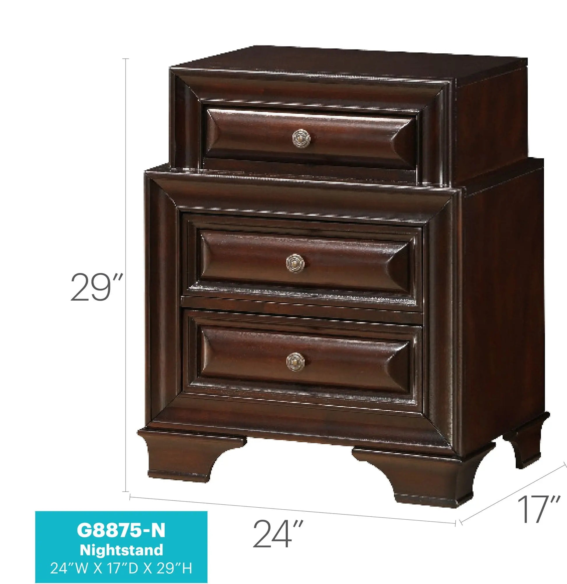 LaVita - Nightstand - Cappuccino Glory Furniture