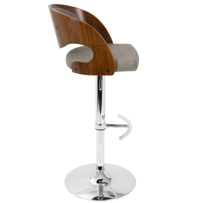 Pino - Mid Century Modern Adjustable Barstool With Swivel Lumi Source