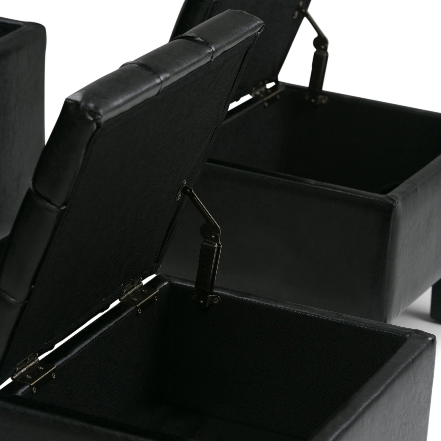 Dover - 3 Piece Storage Ottoman Contemporary Design Simpli-Home