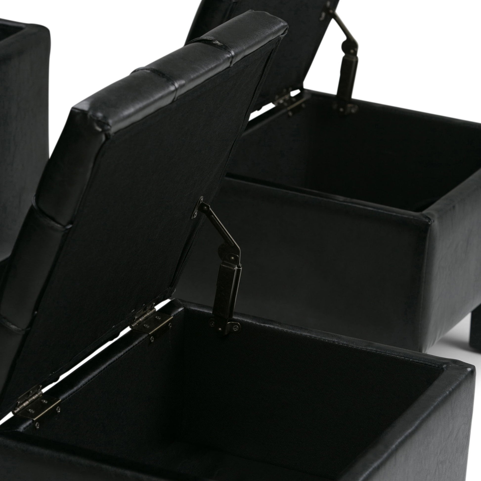 Dover - 3 Piece Storage Ottoman Contemporary Design Simpli-Home