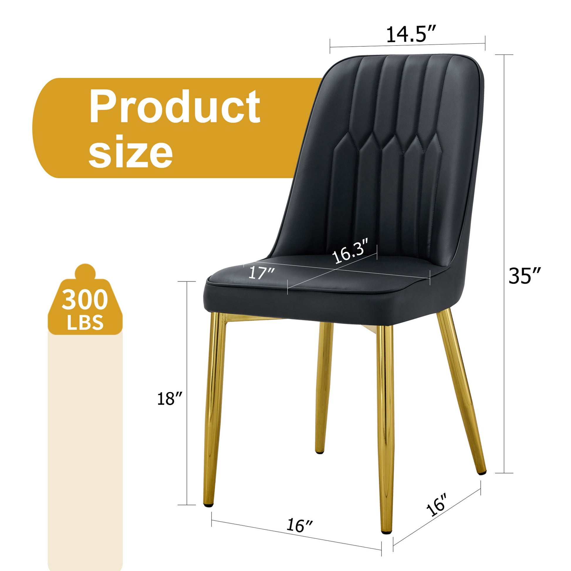 Modern Dining Chairs With Metal Legs And Simple Line Design On Backrest Home Essentials