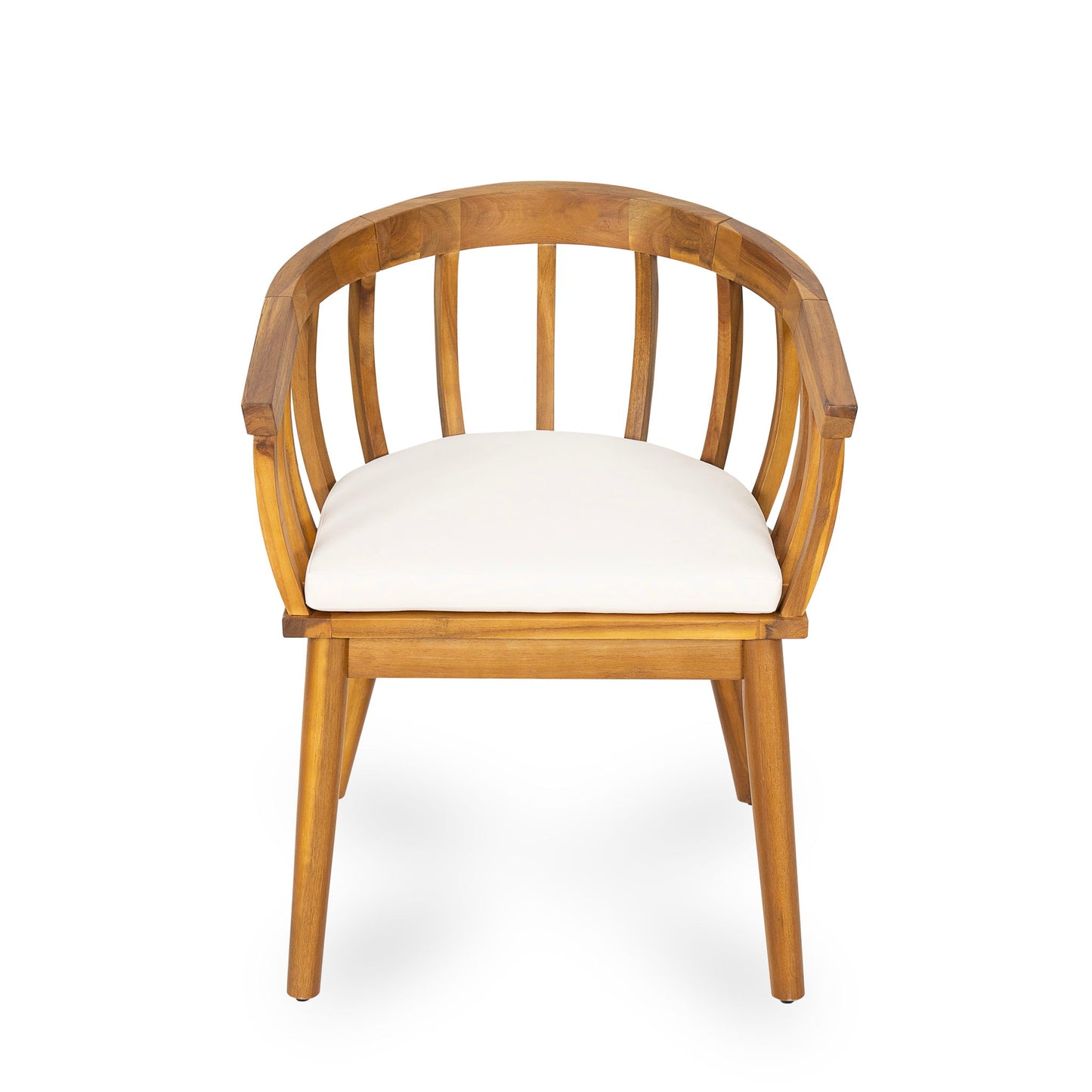 Klismos - Dining Armchair (Set of 2) - Teak / Beige Noble House