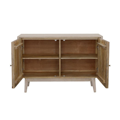Ixora - 2 Door Wood Accent Cabinet - White Washed And Black CoasterEssence