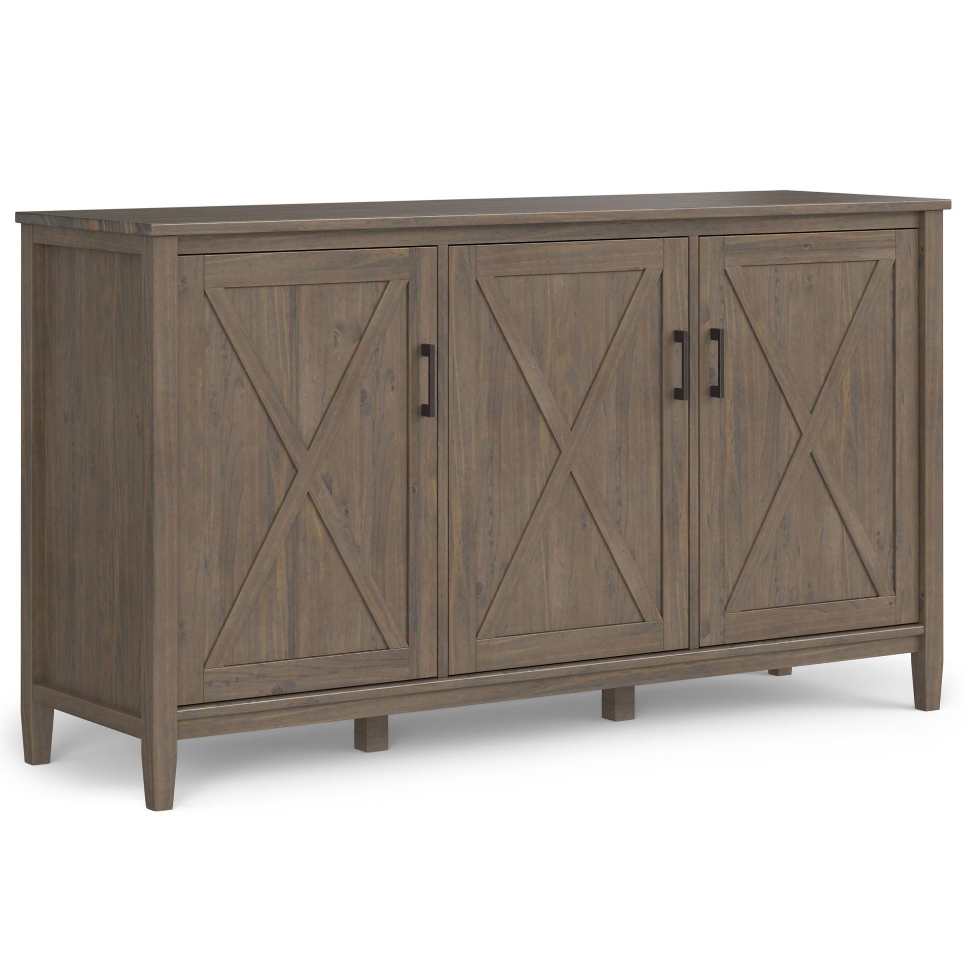 Ela - Wide Storage Cabinet - Smoky Brown Simpli-Home