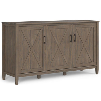 Ela - Wide Storage Cabinet - Smoky Brown Simpli-Home