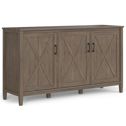 Ela - Wide Storage Cabinet - Smoky Brown Simpli-Home
