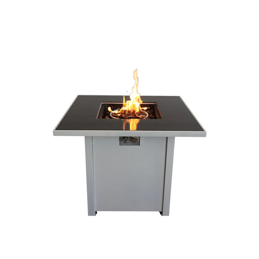 Fire Pit With Powder Coated And Top - White LSI Patio Furniture