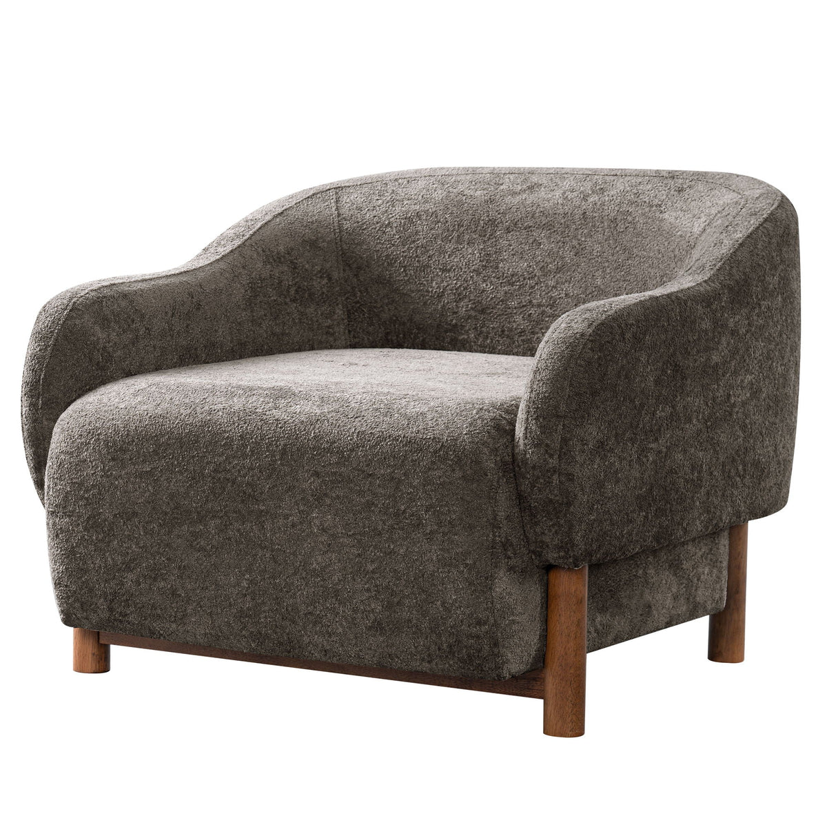 Modern Accent Chair With Recessed Arms And Tight Back Noble House