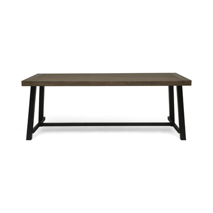 Outdoor Dining Table - Gray / Rustic Metal Noble House