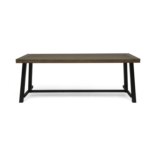 Outdoor Dining Table - Gray / Rustic Metal Noble House