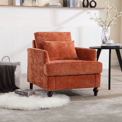 Modern Mid Century Wood Frame Armchair With Tufted Design Home Essentials