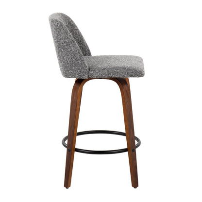 Toriano - Mid Century Modern, Counter Stool (Set of 2) Lumi Source