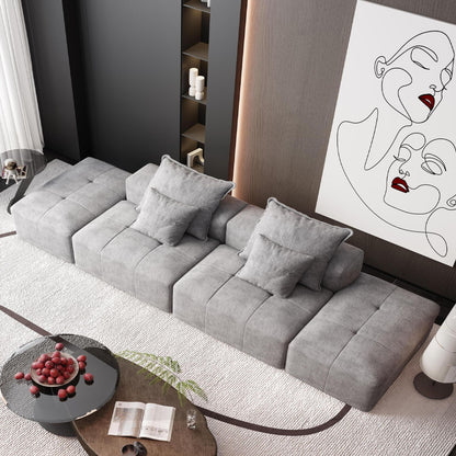 Modern Oversized Diy Combination Modular Sectional Sofa With Pillows Home Essentials