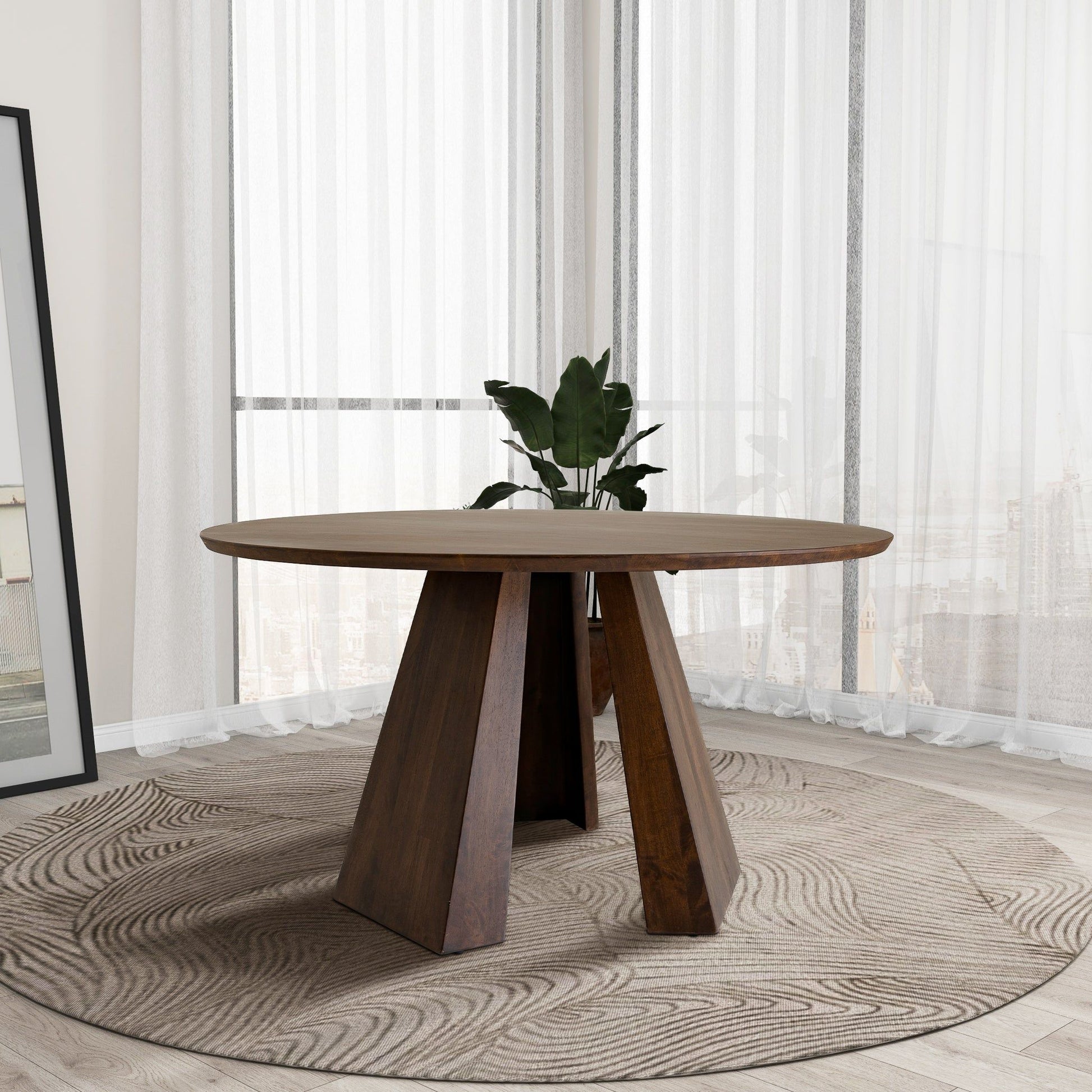 Bolton - Round Dining Table - Walnut Ashcroft Furniture