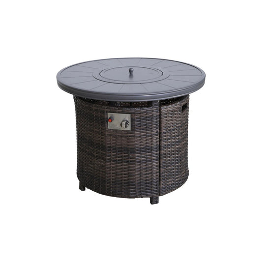Outdoor Fire Pit Table With Lid - Espresso LSI Patio Furniture