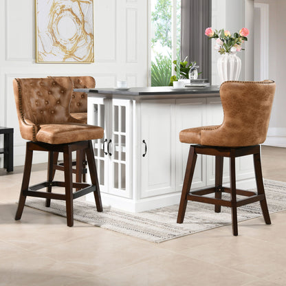 Holmes - Tufted High Back 360 Swivel Counter Height Barstool Jennifer Taylor Home