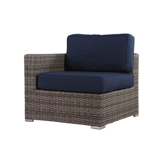 Right Left Sectional 1 Patio Chair With Cushions - Multicolor LSI Patio Furniture