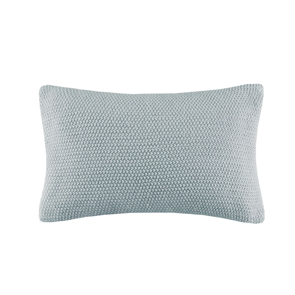 Bree Knit - Oblong Pillow Cover - Light Blue