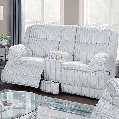 Contemporary Motion Loveseat With Console Storage Home Essentials