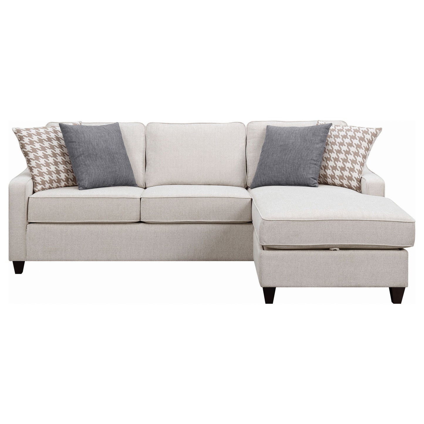 Isla - L-Shaped Sectional Sofa With Pillows - Beige Furniture Max