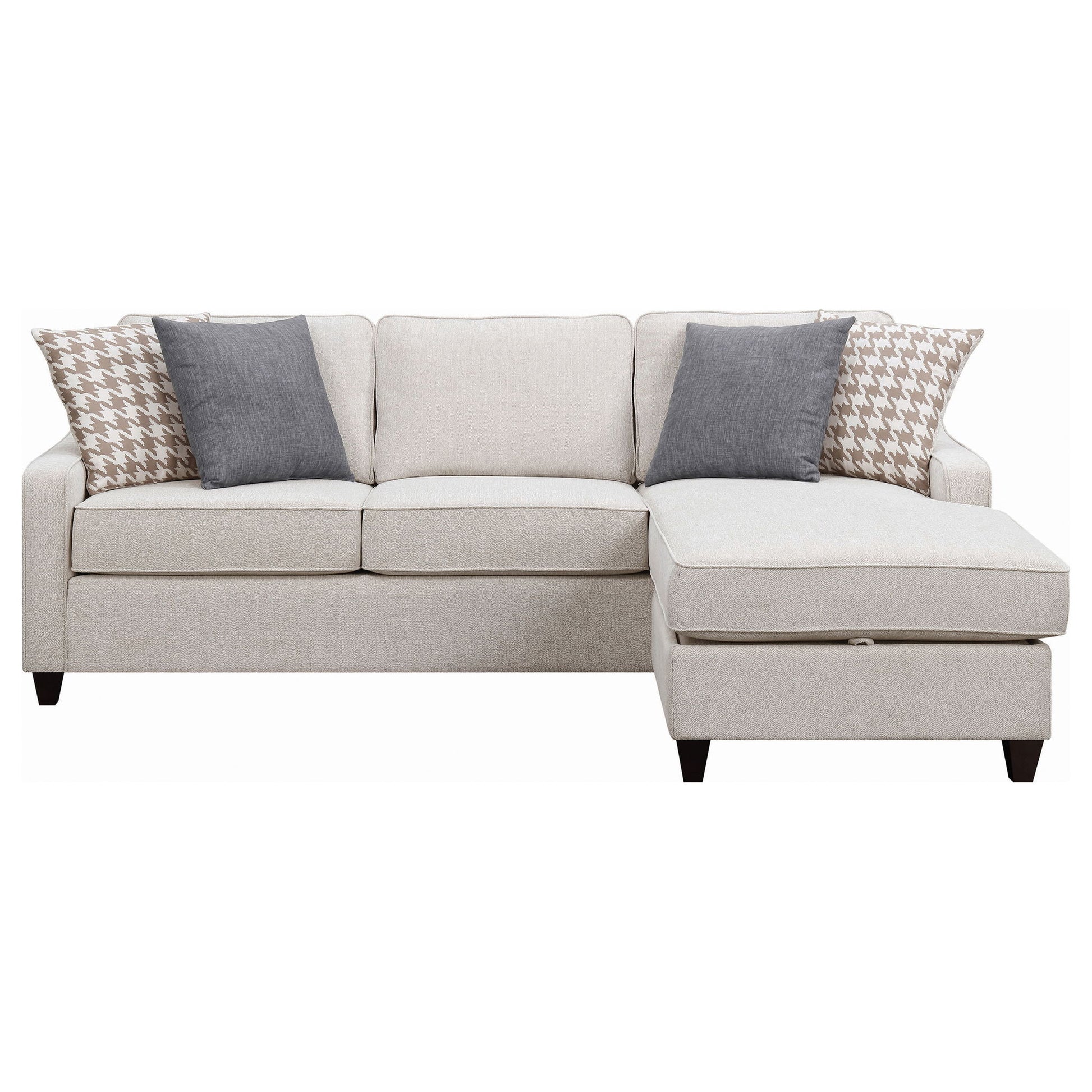 Isla - L-Shaped Sectional Sofa With Pillows - Beige Furniture Max