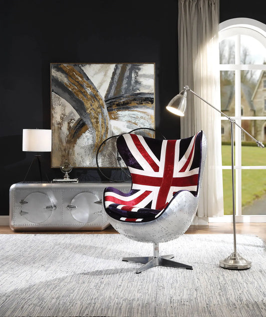Brancaster - Pattern Accent Chair With Swivel - Multi Acme