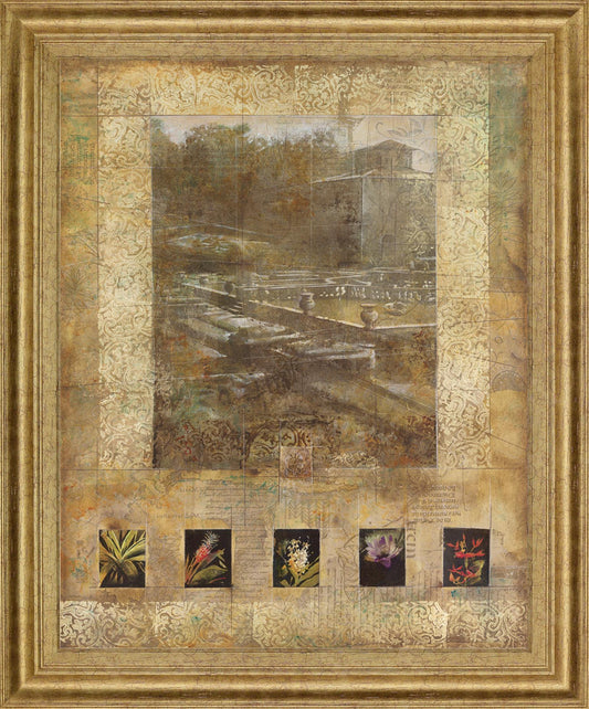 Tuscan Terrace Montage - 28" x 34" Framed Wall Art Classy Art