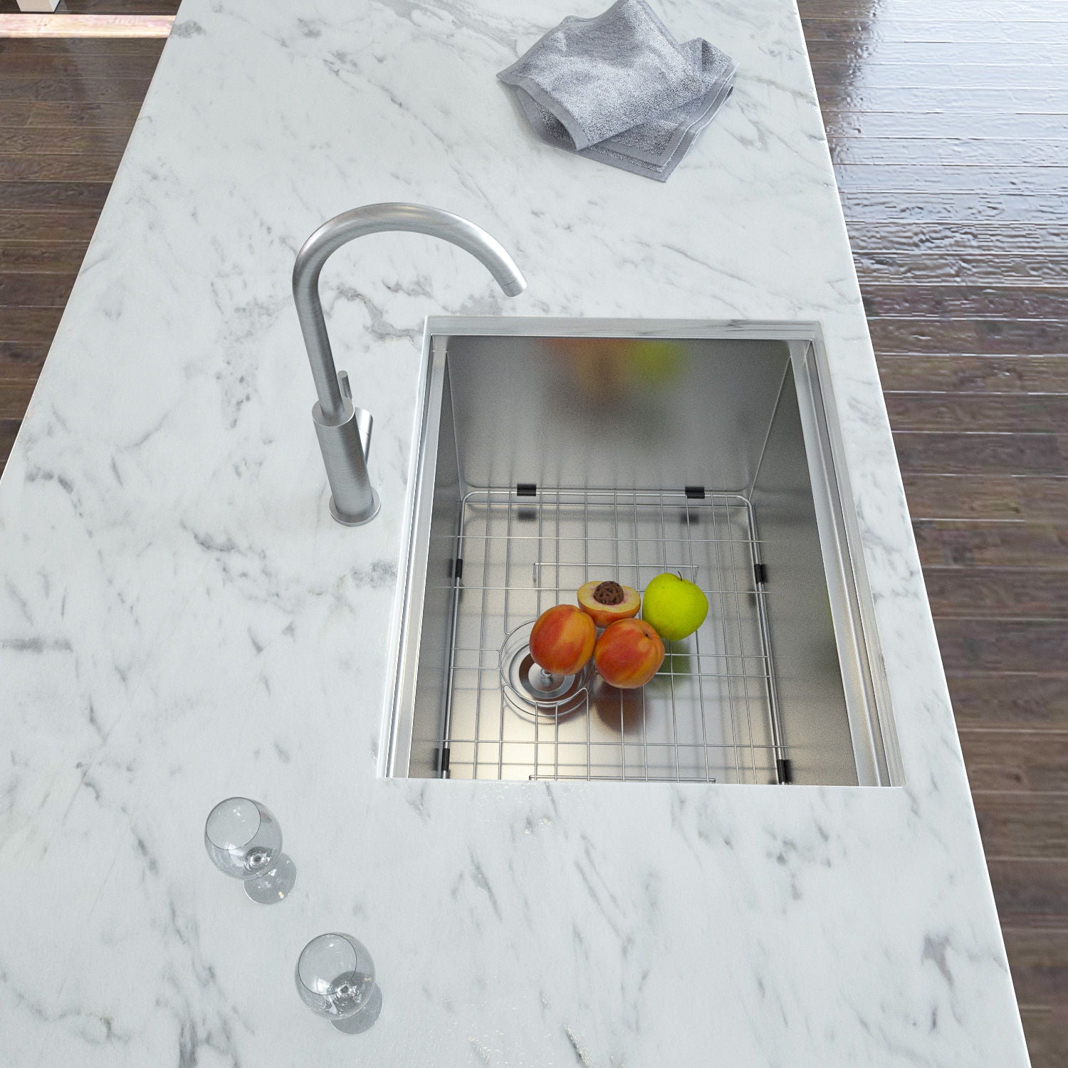 Laundry Workstation Undermount Utility Sink, Deep Single Bowl Daily Nest