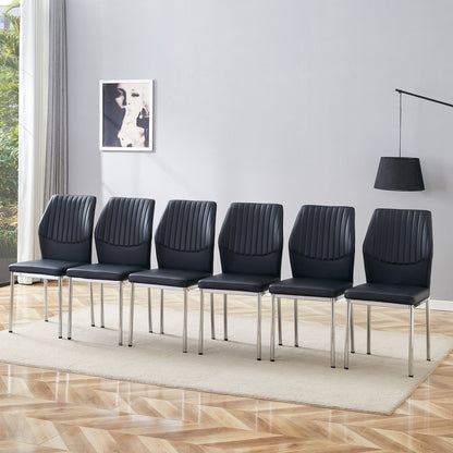 Luxury Simple High Resilience Dining Chair With Metal Legs Home Essentials
