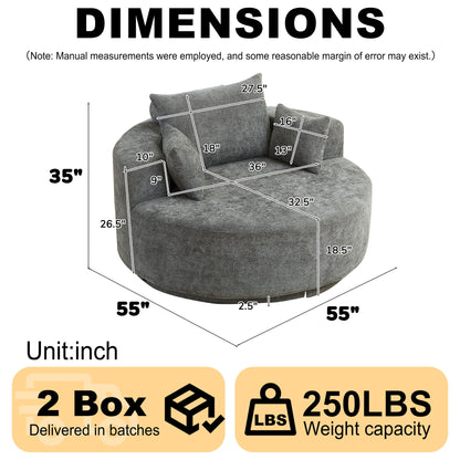 Single 360 Degree Swivel Chair For Living Room Home Essentials