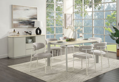 Ingram - Ceramic Top Dining Table - Light Gray Acme