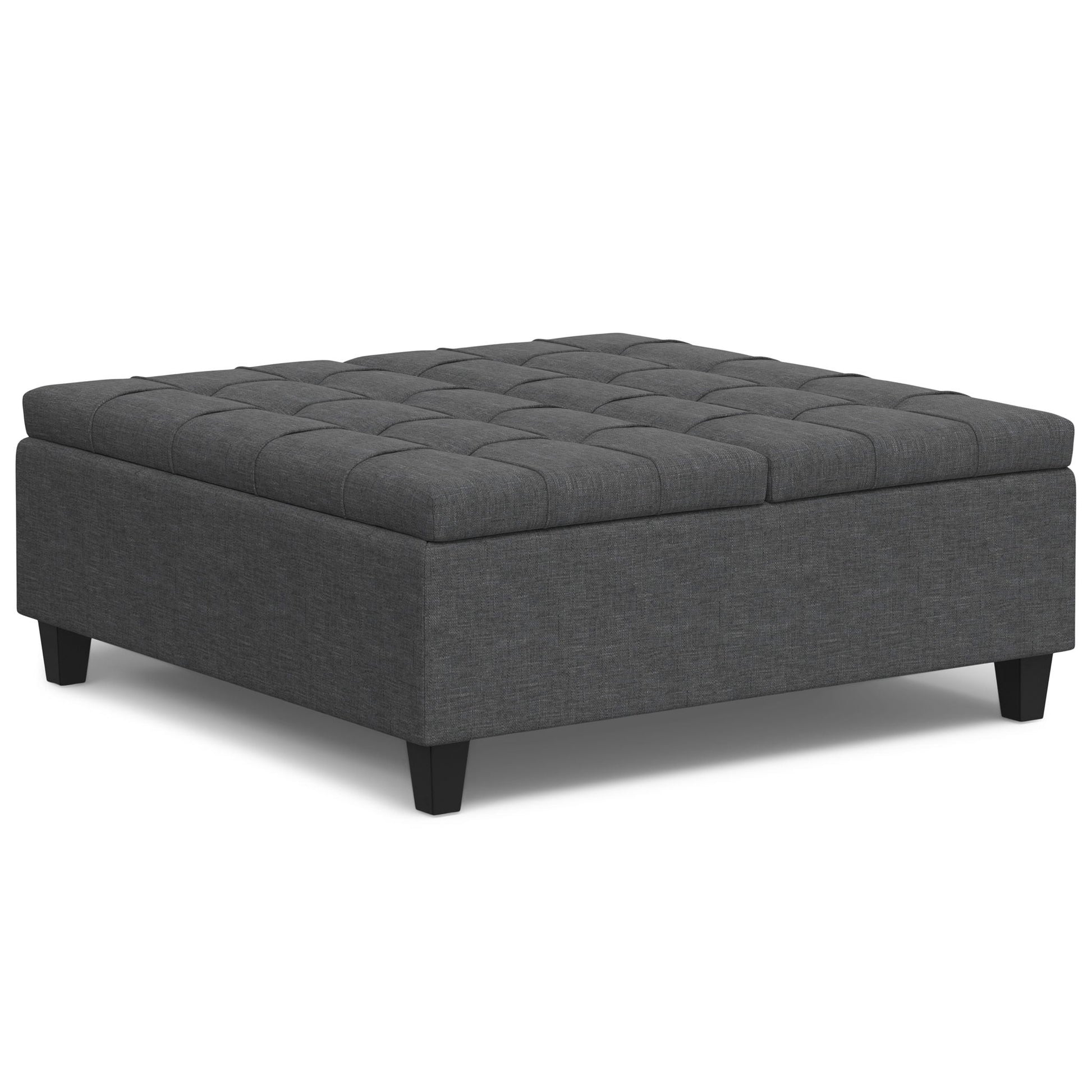 Harrison - Upholstered Coffee Table Storage Ottoman Simpli-Home