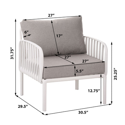 Outdoor Patio Club Chair, Waterproof Thick Cushion Deep Seating Noble House