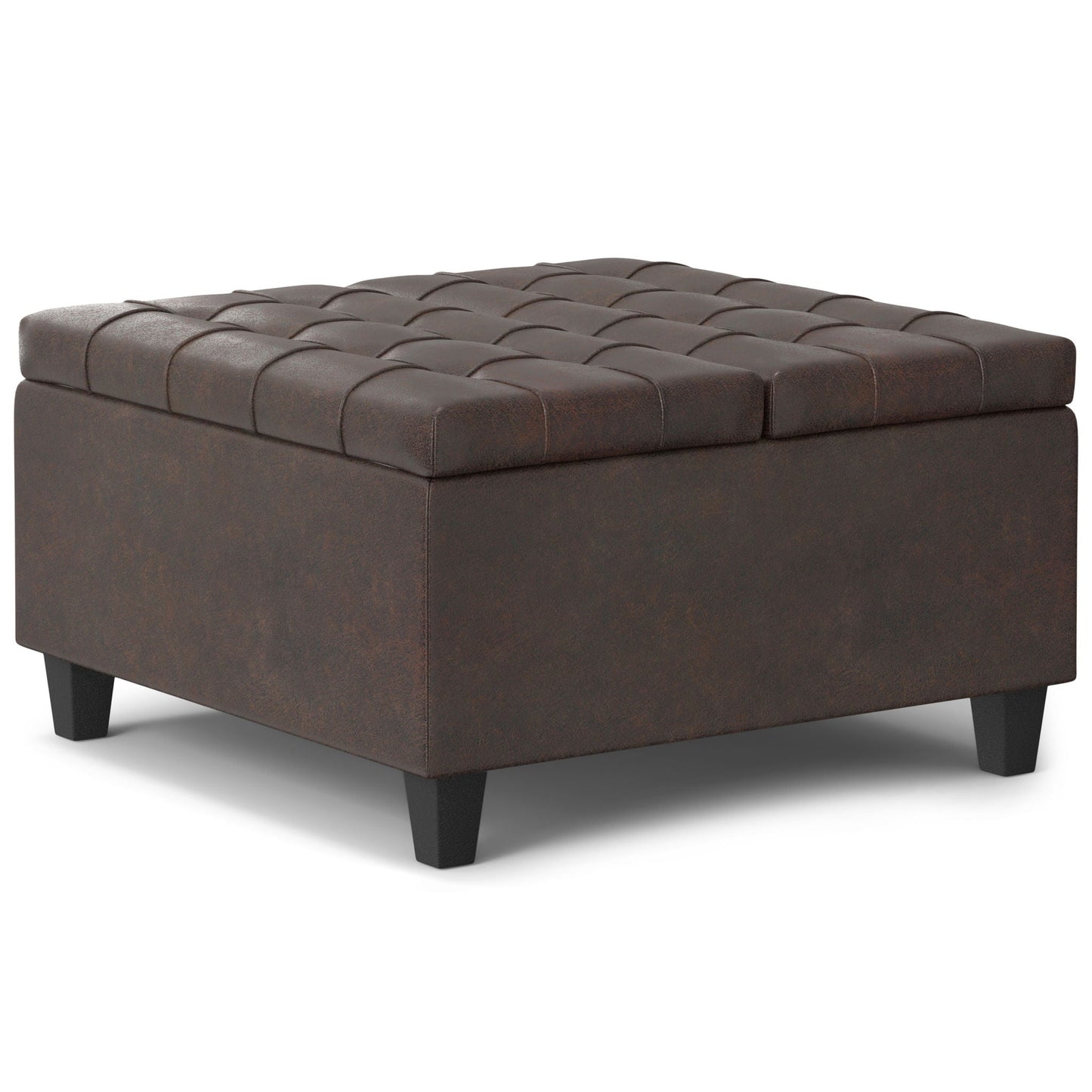 Harrison - Upholstered Coffee Table Storage Ottoman Simpli-Home