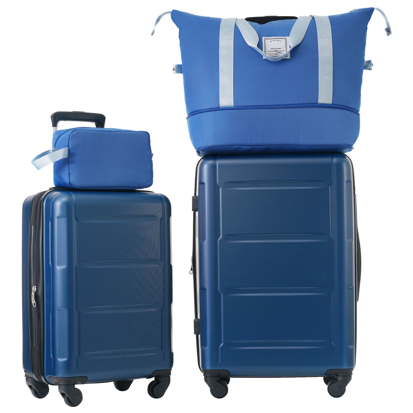 2 Piece Luggage Set With Bags Expanable Spinner Wheels ABS Lightweight Suitcase With Tsa Lock 20" / 24"