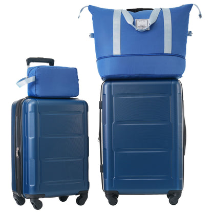 2 Piece Luggage Set With Bags Expanable Spinner Wheels ABS Lightweight Suitcase With Tsa Lock 20" / 24"