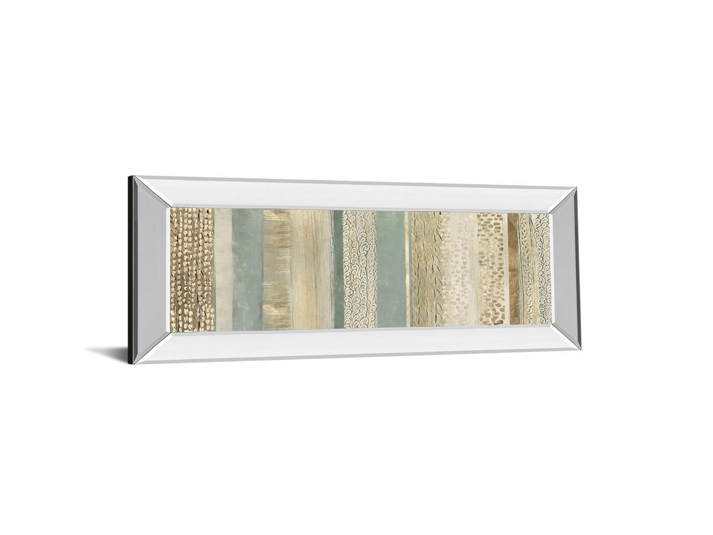 Placidity III By Tom Reeves - Mirrored Frame Wall Art - Light Brown