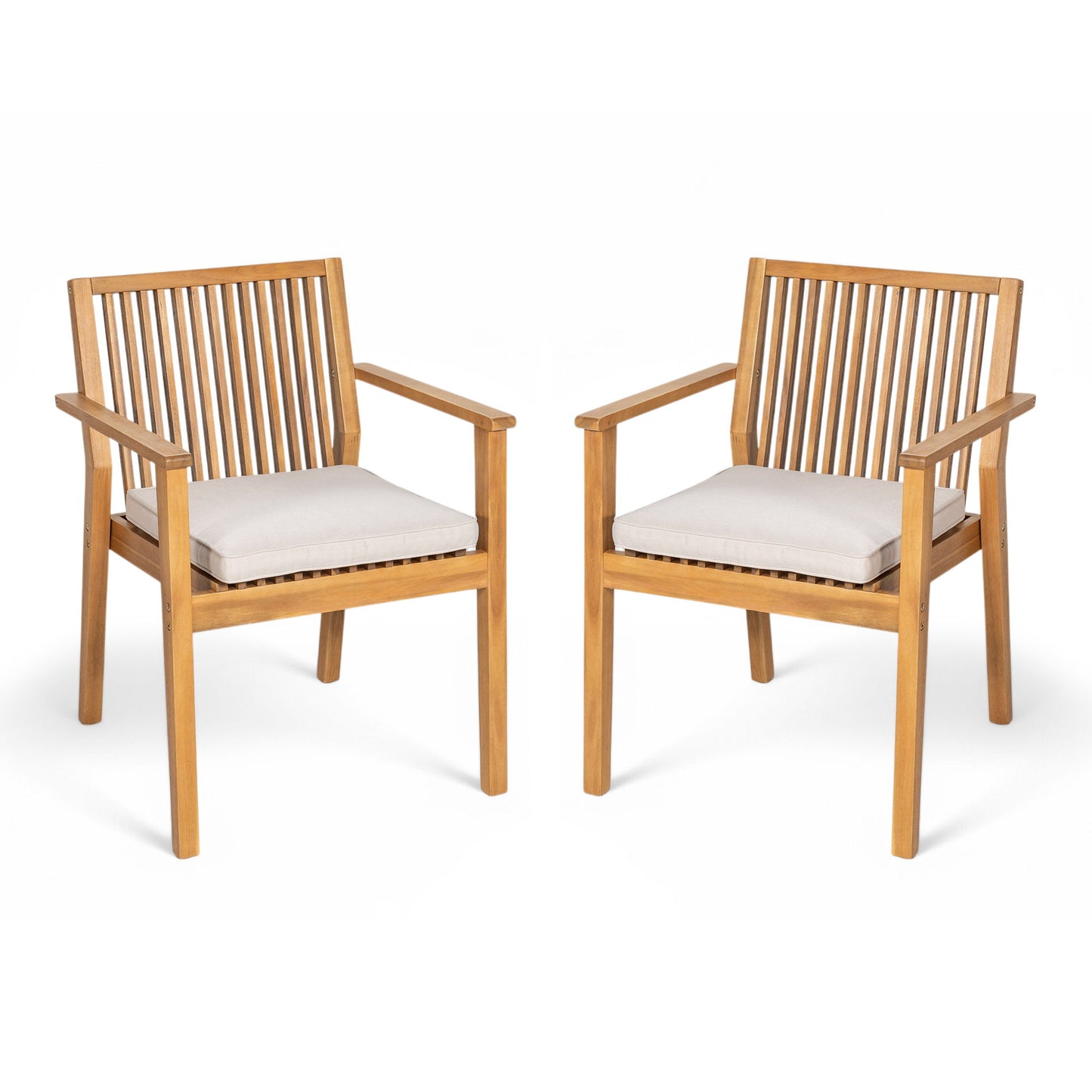Patio Dining Chair, Comfortable Waterproof Seating (Set of 2) Noble House