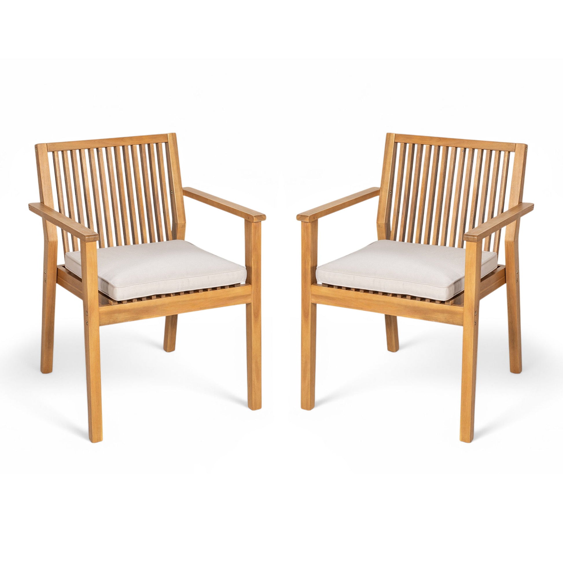 Patio Dining Chair, Comfortable Waterproof Seating (Set of 2) Noble House