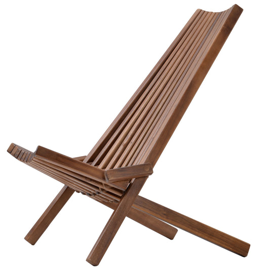 Folding Wood Chair, Portable Solid Wood Seating For Indoor Or Outdoor Use - Natural Home Essentials