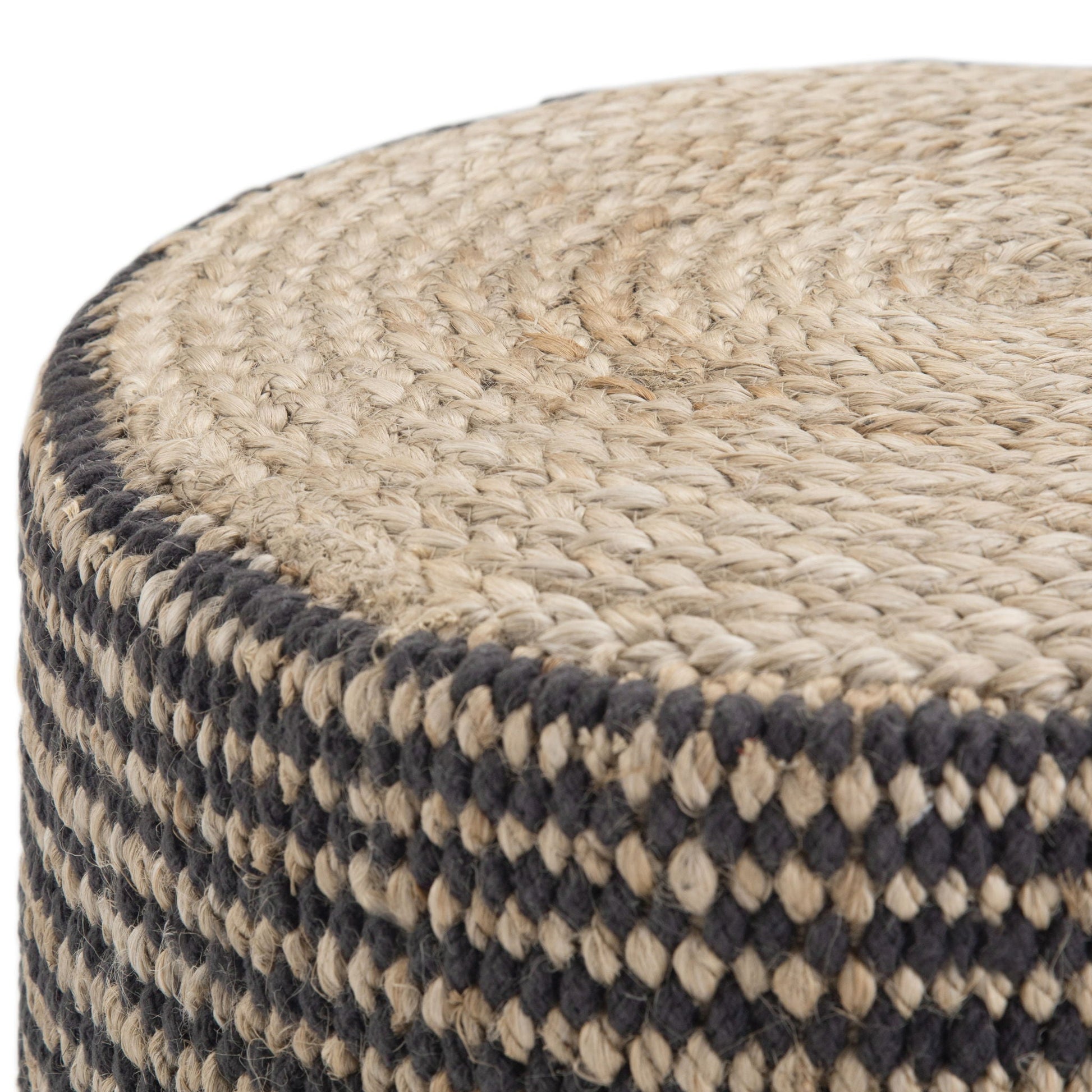 Larissa - Handcrafted Round Braided Pouf Simpli-Home