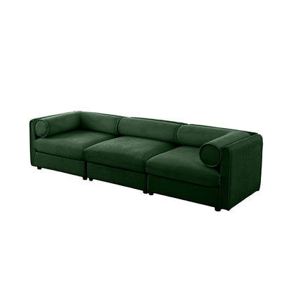 Stylish Chenille Sofa With Storage Seat And Cylindrical Backrest Home Essentials
