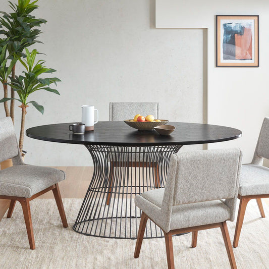 Mercer - Oval Dining Table - Black INK+IVY