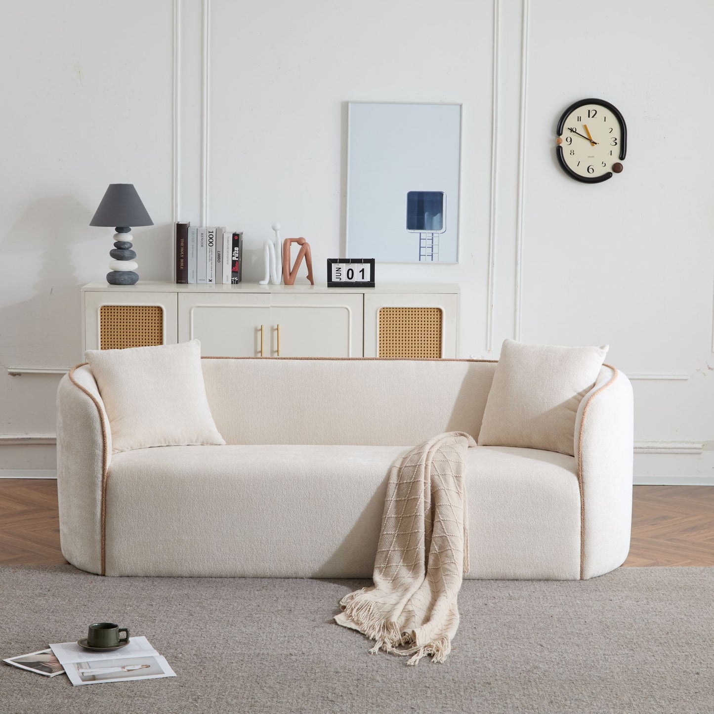 Coral - Curved Sofa, 3 Seater Noble House