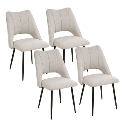 Chair With High Resilience Filling, Adjustable Feet For Kitchens (Set of 4) Home Essentials