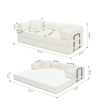 Convertible Foldable Floor Sofa Bed For Living Room Home Essentials